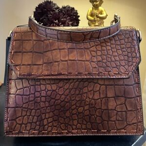 DS Crocodile Embossed Structured‎ Handbag – NWT